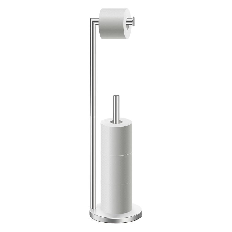 Orren Ellis Toilet Paper Holder Stand With Reserve, Stainless Steel